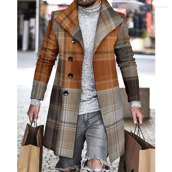 men's wool blends trench coats 2022 winter fashion men windbreaker clothes mens business coat leisure overcoat male punk style, Black
men's wool blends trench coats 2022 winter fashion men windbreaker clothes mens business coat leisure overcoat male punk style, Black
