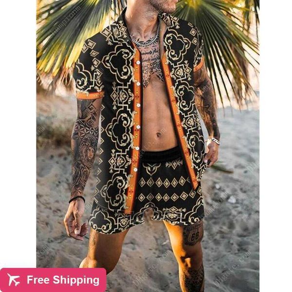 2023ss tracksuits hawaiian mens printing short sleeve summer casual floral shirt beach two piece suit fashion men sets s-3xl, Gray
2023ss tracksuits hawaiian mens printing short sleeve summer casual floral shirt beach two piece suit fashion men sets s-3xl, Gray