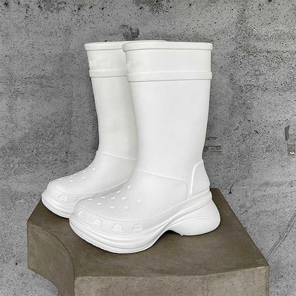 water proof rain boots designer women shoes pvc rubber beeled platform knee-high tall rain boot rubber luxury non-slip 2022 mens water boots, Black
water proof rain boots designer women shoes pvc rubber beeled platform knee-high tall rain boot rubber luxury non-slip 2022 mens water boots, Black