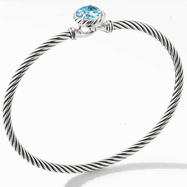 

cuff 18k gold plated charm bracelets women two-color 3mm fishhook non fading clasp fashion temperament steel wire rope designer, White