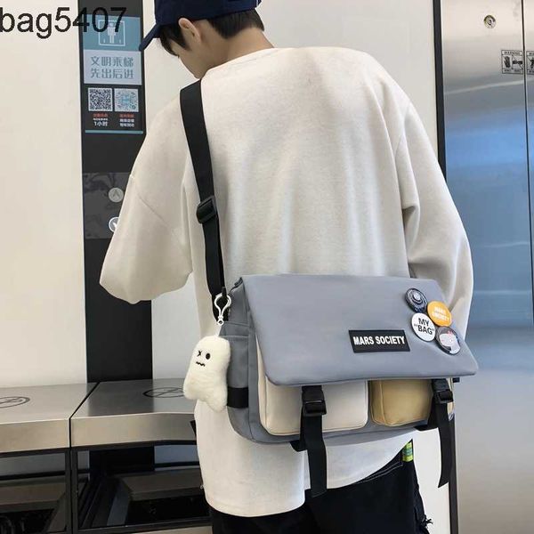 2023 design bag stores 70% wholesale and retail color contrast student shoulder men's work cloth msenger women's cover
2023 design bag stores 70% wholesale and retail color contrast student shoulder men's work cloth msenger women's cover