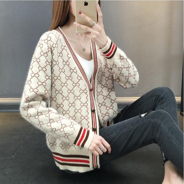2022 stripes women's sweaters autumn winter slim fit underlay knitwear designer cardigan sweater knitted coat women's clothing, White;black
2022 stripes women's sweaters autumn winter slim fit underlay knitwear designer cardigan sweater knitted coat women's clothing, White;black