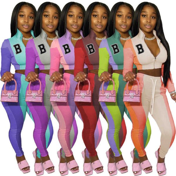 women tracksuits two piece set designer 2023 slim new letters printed zipper jacket leggings color stitching sports casual pants sets s-4xl, Gray
women tracksuits two piece set designer 2023 slim new letters printed zipper jacket leggings color stitching sports casual pants sets s-4xl, Gray
