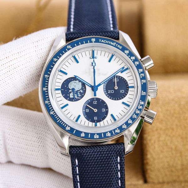 classic manual mechanical men's watch 42 mm blue nylon strap sapphire mirror movement ceramic case fashion 007 designer watches luxury, Slivery;brown
classic manual mechanical men's watch 42 mm blue nylon strap sapphire mirror movement ceramic case fashion 007 designer watches luxury, Slivery;brown