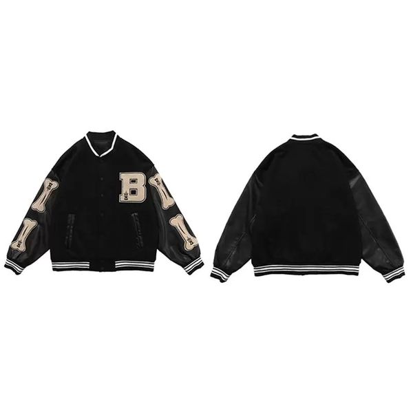 2023 mens jackets varsity jacket baseball bomber women hip hop harajuku bone letter patchwork leather streetwear men college coatsmens size, Black;brown
2023 mens jackets varsity jacket baseball bomber women hip hop harajuku bone letter patchwork leather streetwear men college coatsmens size, Black;brown