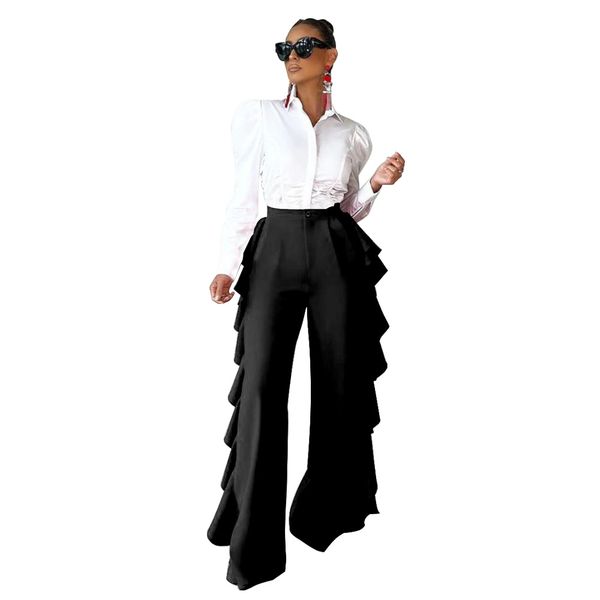 women palazzo pants work wear classic high waisted wide leg long casual straight leg trousers for summer, Black;white
women palazzo pants work wear classic high waisted wide leg long casual straight leg trousers for summer, Black;white