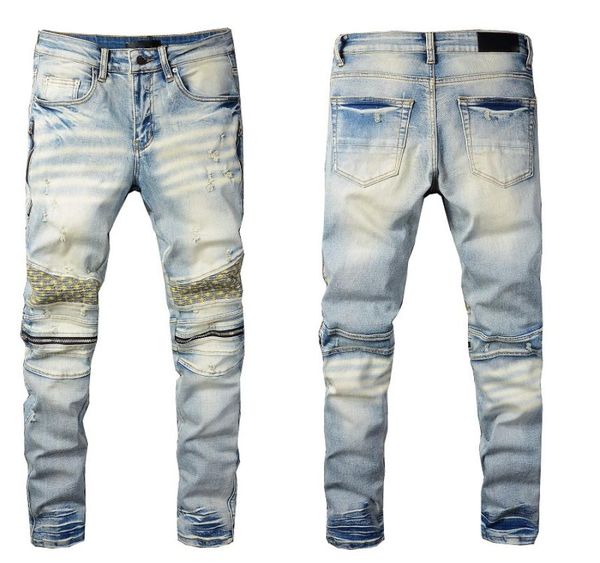 2022 european and american designers summer thin star same jeans men039s slim small straight patch hole beggar pants retro4015225, Blue
2022 european and american designers summer thin star same jeans men039s slim small straight patch hole beggar pants retro4015225, Blue