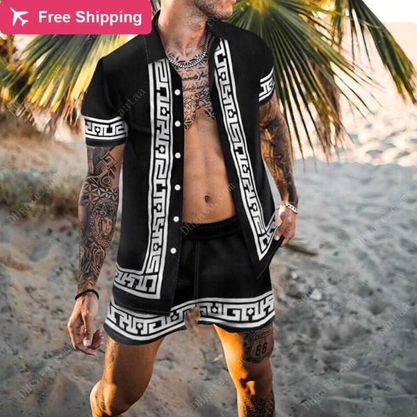 2023 tracksuits mens sets short sleeve hawaiian and shorts summer printing casual shirt beach two piece suit fashion clothing, Gray
2023 tracksuits mens sets short sleeve hawaiian and shorts summer printing casual shirt beach two piece suit fashion clothing, Gray