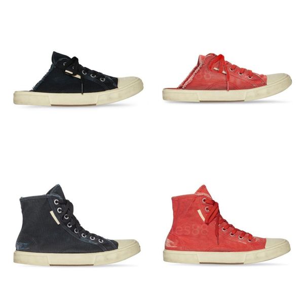 slippers mule designer woman man sandals slip on paris high trainer black red destroyed cotton rubber washed effect lace-up slipper mules sl
slippers mule designer woman man sandals slip on paris high trainer black red destroyed cotton rubber washed effect lace-up slipper mules sl