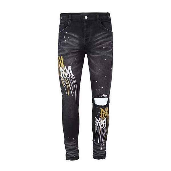 men denim jeans skinny ripped pants designer jeans stretch slim west hip hop motorcycle biker rock skull pattern lightweight blue casual sol
men denim jeans skinny ripped pants designer jeans stretch slim west hip hop motorcycle biker rock skull pattern lightweight blue casual sol
