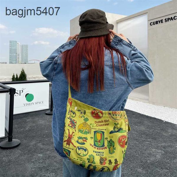 2023 new hand bag factory 80% wholesale and retail new fashionable american printed canvas girl's large capacity student street shoulde
2023 new hand bag factory 80% wholesale and retail new fashionable american printed canvas girl's large capacity student street shoulde