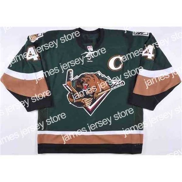 college hockey wears nik1 2006-07 #4 ed campbell utah grizzlies game men's hockey jersey embroidery stitched customize any number and n, Black
college hockey wears nik1 2006-07 #4 ed campbell utah grizzlies game men's hockey jersey embroidery stitched customize any number and n, Black