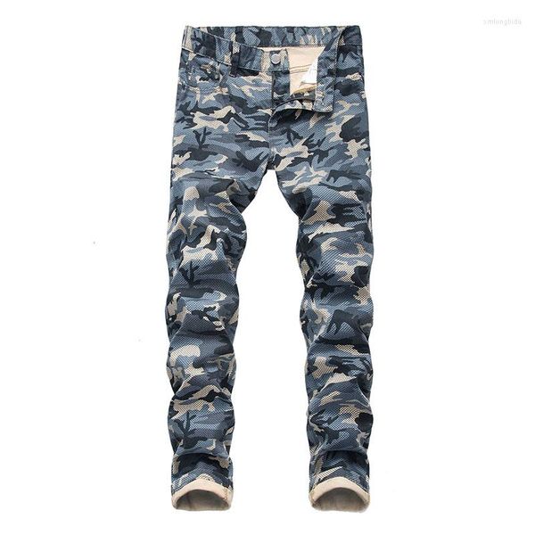 men's jeans men camouflage printed hip hop classic stretch denim trousers for male slim fit, Blue
men's jeans men camouflage printed hip hop classic stretch denim trousers for male slim fit, Blue