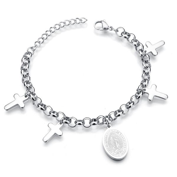 head portrait creative cross personality stainless steel bracelet designer bracelets for women clovers woman jewelry bangle ice out custom j, Golden;silver
head portrait creative cross personality stainless steel bracelet designer bracelets for women clovers woman jewelry bangle ice out custom j, Golden;silver