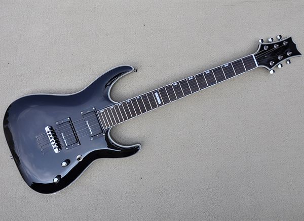 black 6 strings electric guitar with rosewood fretboard 24 frets strings through body can be customized
black 6 strings electric guitar with rosewood fretboard 24 frets strings through body can be customized