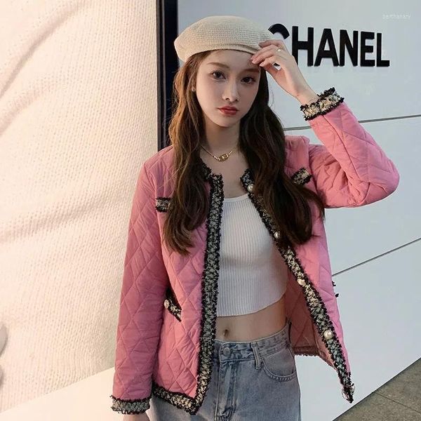 women's trench coats short fragrant padded jacket 2022 autumn winter thin down cotton coat lingge explosion parkas female, Black
women's trench coats short fragrant padded jacket 2022 autumn winter thin down cotton coat lingge explosion parkas female, Black