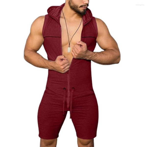 men's tracksuits men solid color jumpsuit one piece tight bodysuit sleeveless hooded playsuit overall rompers, Gray
men's tracksuits men solid color jumpsuit one piece tight bodysuit sleeveless hooded playsuit overall rompers, Gray