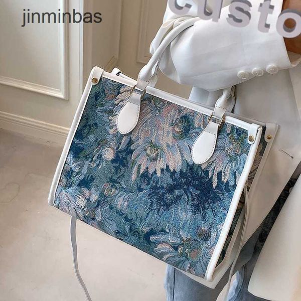 factory 50% fashion bag large capacity literary tote for women new trend oil painting graffiti flower canvas one shoulder chain hand
factory 50% fashion bag large capacity literary tote for women new trend oil painting graffiti flower canvas one shoulder chain hand