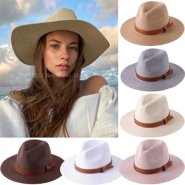 beanie/skull caps new summer straw sun hat women men wide brim summer outing sun visor holiday cool hat uv protection seaside beach tide hat, Blue;gray
beanie/skull caps new summer straw sun hat women men wide brim summer outing sun visor holiday cool hat uv protection seaside beach tide hat, Blue;gray