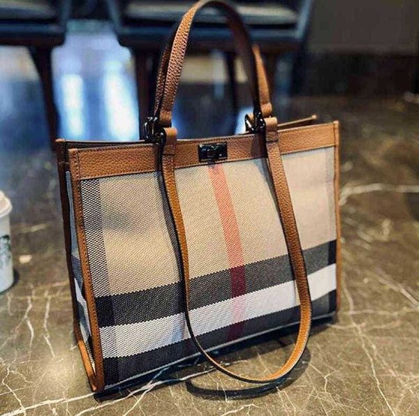 high capacity bags luxury women canvas leather tote bag designer fashion large check plaid canvas shopper handbag ladies shoulder bag y2212
high capacity bags luxury women canvas leather tote bag designer fashion large check plaid canvas shopper handbag ladies shoulder bag y2212