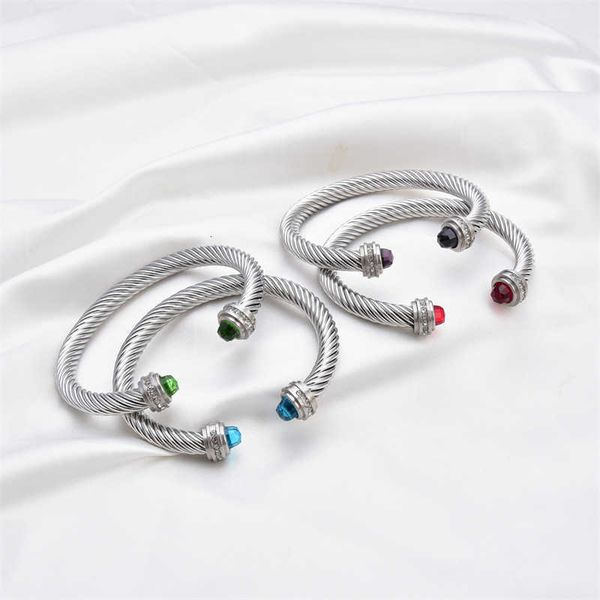 fashion charm bracelet colorful wire twist rope 7mm open jewelry style bracelets women bangle wristband cuff chain designer letter luxury cr, Golden;silver
fashion charm bracelet colorful wire twist rope 7mm open jewelry style bracelets women bangle wristband cuff chain designer letter luxury cr, Golden;silver