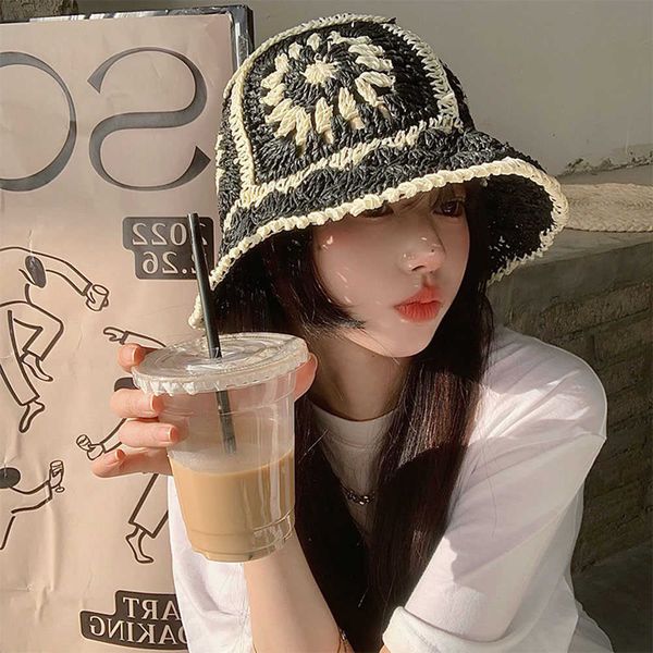 beanie/skull caps 2022 bucket hat women summer beach outing straw women fisherman ladies sunshade crochet korean t221201, Blue;gray
beanie/skull caps 2022 bucket hat women summer beach outing straw women fisherman ladies sunshade crochet korean t221201, Blue;gray