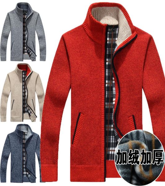 men clothing outwear coats male autumn winter jackets zipper knitted sweater thicken pile coating stand collar loose solid co6161884, Black;brown
men clothing outwear coats male autumn winter jackets zipper knitted sweater thicken pile coating stand collar loose solid co6161884, Black;brown