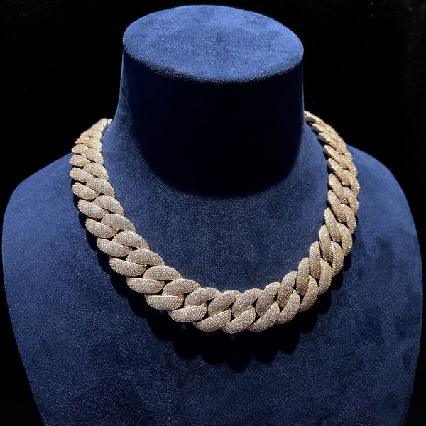 exclusive custom hand-set diamond necklace 20mm 6-row diamond miami cuban chain 925 sterling silver electroplated 18k rose gold base accepte, Black
exclusive custom hand-set diamond necklace 20mm 6-row diamond miami cuban chain 925 sterling silver electroplated 18k rose gold base accepte, Black