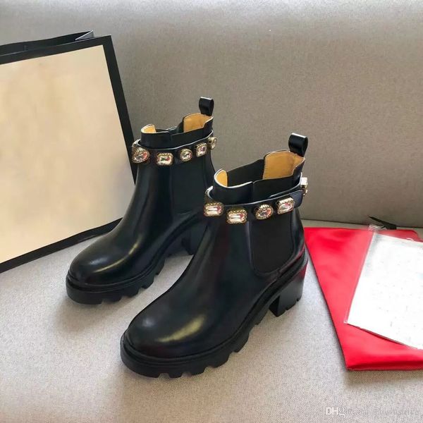 short boots 100% cowhide belt buckle metal women shoes classic thick heels leather designer shoe high heeled fashion diamond lady boot large, Black
short boots 100% cowhide belt buckle metal women shoes classic thick heels leather designer shoe high heeled fashion diamond lady boot large, Black