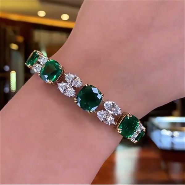 luxury 18k gold marquise cushion square cut luxury green on hand tennis bracelet bangle for women party gift jewelry, Black
luxury 18k gold marquise cushion square cut luxury green on hand tennis bracelet bangle for women party gift jewelry, Black