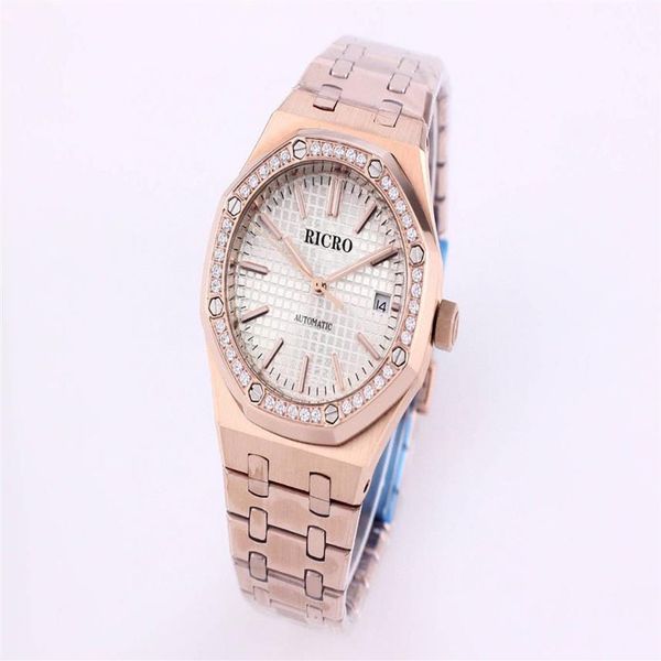 designer ladies watch 37mm size 316 precision steel drill ring automatic movement classic three-pin calendar movement2570, Slivery;brown
designer ladies watch 37mm size 316 precision steel drill ring automatic movement classic three-pin calendar movement2570, Slivery;brown