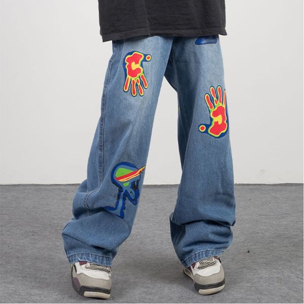 pants letter graffiti casual blue jeans for men patchwork straight wide leg denim trousers oversized, Black;brown
pants letter graffiti casual blue jeans for men patchwork straight wide leg denim trousers oversized, Black;brown