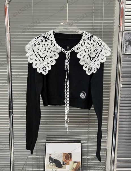womens sweaters detachable lace doll collar decoration short knit sweater button open long sleeves fashion knitwear designer brand women clo, White;black
womens sweaters detachable lace doll collar decoration short knit sweater button open long sleeves fashion knitwear designer brand women clo, White;black