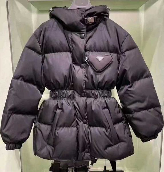 women's down & parkas designer women puffer jacket long designer black re-nylon winter coat 0otj