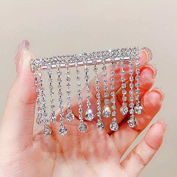 full rhinestones tassels alloy hairpins for women luxury crystals barrettes hair clip fashion hair accessories, Slivery;white
full rhinestones tassels alloy hairpins for women luxury crystals barrettes hair clip fashion hair accessories, Slivery;white