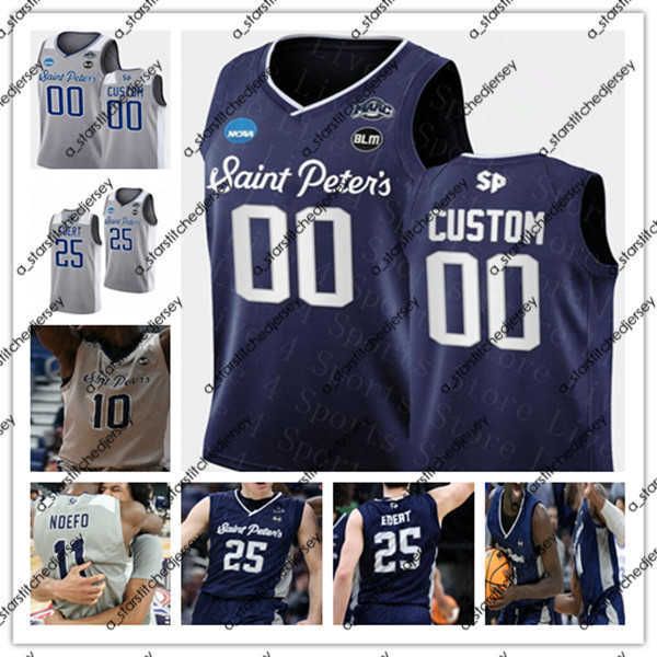 college basketball wears custom college saint peter's peters peacocks sp basketball jersey kc ndefo doug edert daryl banks iii fousseyn, Black
college basketball wears custom college saint peter's peters peacocks sp basketball jersey kc ndefo doug edert daryl banks iii fousseyn, Black