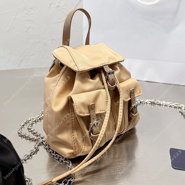 Nylon Shoulder Bags Designer Backpack Style Backpacks Handbags Women Bags Chains Straps Handbag Mini Totes Bag Classic Purses School 3 Colors, Khaki
Nylon Shoulder Bags Designer Backpack Style Backpacks Handbags Women Bags Chains Straps Handbag Mini Totes Bag Classic Purses School 3 Colors, Khaki