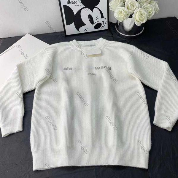 a sweater designer solid color loose round neck pullover with letters printed on the chest knitted women's warm coat autumn winter hood, White;black
a sweater designer solid color loose round neck pullover with letters printed on the chest knitted women's warm coat autumn winter hood, White;black