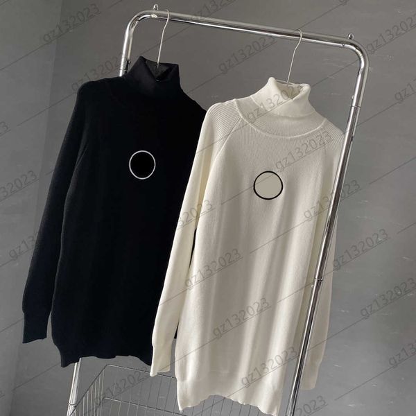 womens sweaters classic logo embroidery lapel long sleeve pullover knit sweater striped decoration medium long style knitwear fashion brand, White;black
womens sweaters classic logo embroidery lapel long sleeve pullover knit sweater striped decoration medium long style knitwear fashion brand, White;black