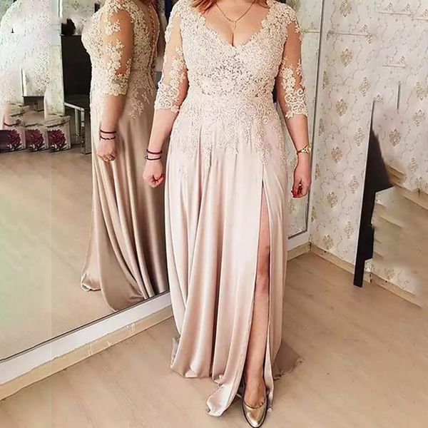 plus size prom dresses champagne long sleeves side split evening party gowns 2023 vestidos de novia custom made, Black
plus size prom dresses champagne long sleeves side split evening party gowns 2023 vestidos de novia custom made, Black