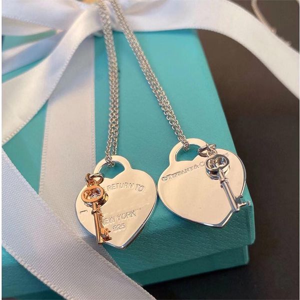 designer jewelry women's heart key necklace men's 925 silver fashion pendant necklace collar chain birthday gift
designer jewelry women's heart key necklace men's 925 silver fashion pendant necklace collar chain birthday gift