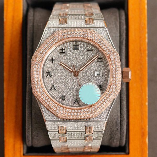watch automatic mechanical mens watches 40mm with diamond waterproof wristwatches for men wristwatch montre de luxe305i, Slivery;brown
watch automatic mechanical mens watches 40mm with diamond waterproof wristwatches for men wristwatch montre de luxe305i, Slivery;brown