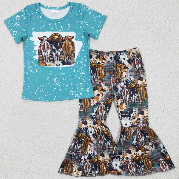 boutique girls clothing set cow print fashion children clothes baby girl spring short sleeve t-shirt bell bottom outfits cute kids set, White
boutique girls clothing set cow print fashion children clothes baby girl spring short sleeve t-shirt bell bottom outfits cute kids set, White