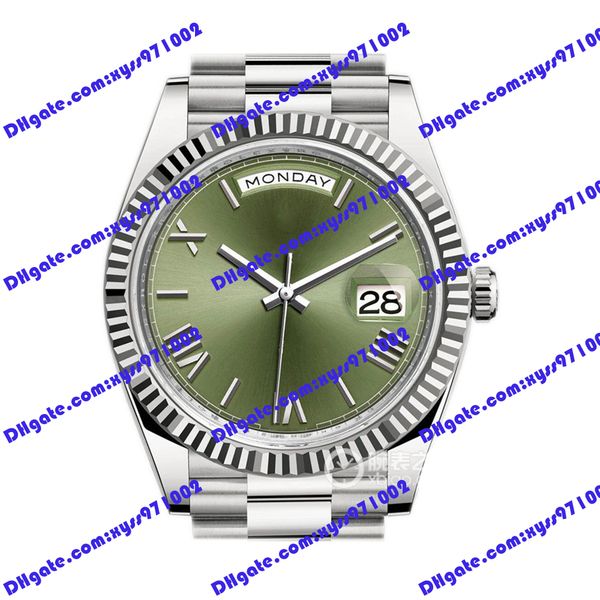high-quality men's watch 2813 automatic mechanical watch 228239 40mm green rome dial stainless steel wristwatch calendar display 228238, Slivery;brown
high-quality men's watch 2813 automatic mechanical watch 228239 40mm green rome dial stainless steel wristwatch calendar display 228238, Slivery;brown