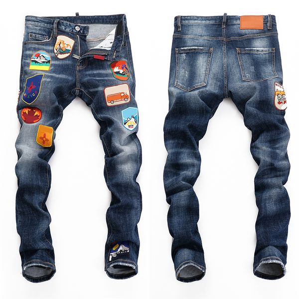 designer jean men dsq2 jeans brand long pant man slim stretch dsquares pants hip hop distressed ripped biker denim trousers, Blue
designer jean men dsq2 jeans brand long pant man slim stretch dsquares pants hip hop distressed ripped biker denim trousers, Blue