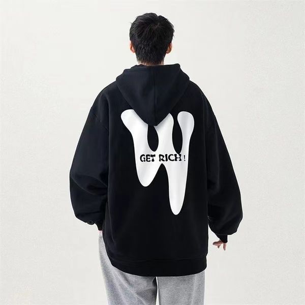 designer american boys' sweater autumn and winter plush heavy weight black hoodie coat
designer american boys' sweater autumn and winter plush heavy weight black hoodie coat