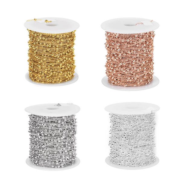 wholesale gold plated 3.5mm beaded metal cable chains diy jewelry making supplies, Silver
wholesale gold plated 3.5mm beaded metal cable chains diy jewelry making supplies, Silver