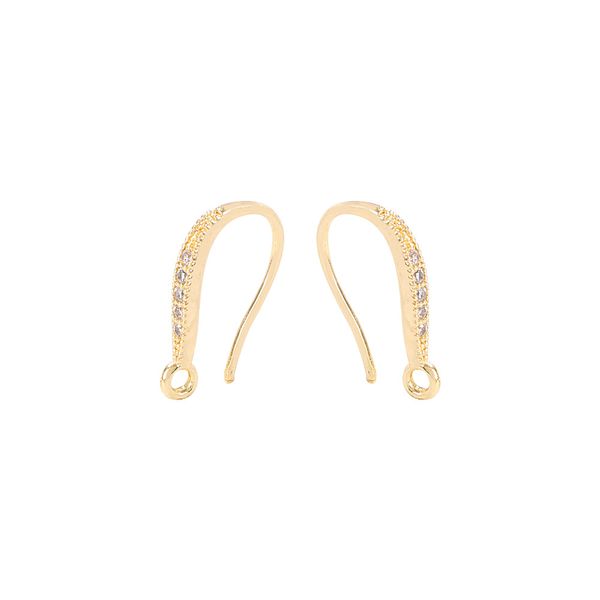gold plated zircon paved earring hooks 8.6*15.2mm french ear wires earrings making supplies wholesale, Golden;silver
gold plated zircon paved earring hooks 8.6*15.2mm french ear wires earrings making supplies wholesale, Golden;silver