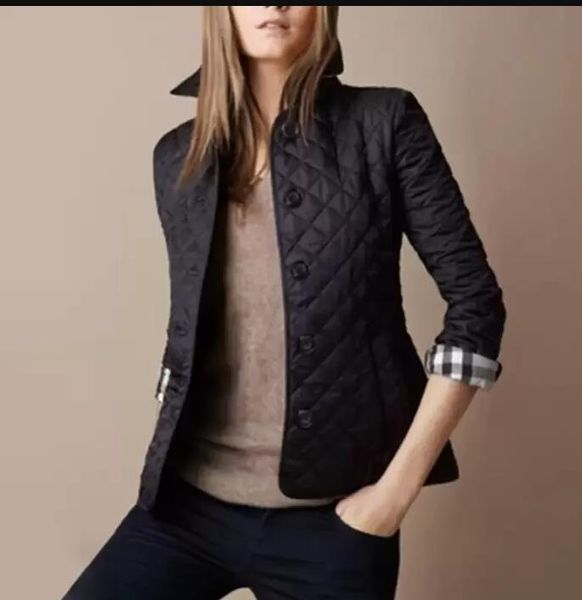new women pluz isze jacket winter autumn warm coat fashion cotton slim fit polo lapel jacket british style plaid padded outwear, Black;brown
new women pluz isze jacket winter autumn warm coat fashion cotton slim fit polo lapel jacket british style plaid padded outwear, Black;brown