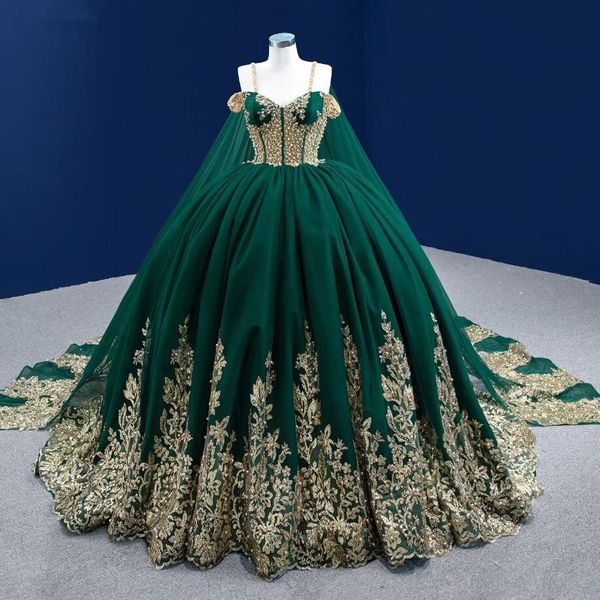 hunter green princess quinceanera dresses with wrap cape 2023 gold detail pearls applique lace-up corset prom sweet 15 gowns, Blue;red
hunter green princess quinceanera dresses with wrap cape 2023 gold detail pearls applique lace-up corset prom sweet 15 gowns, Blue;red